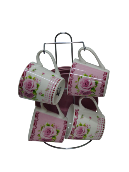 Tea set on a stand, 4 pieces