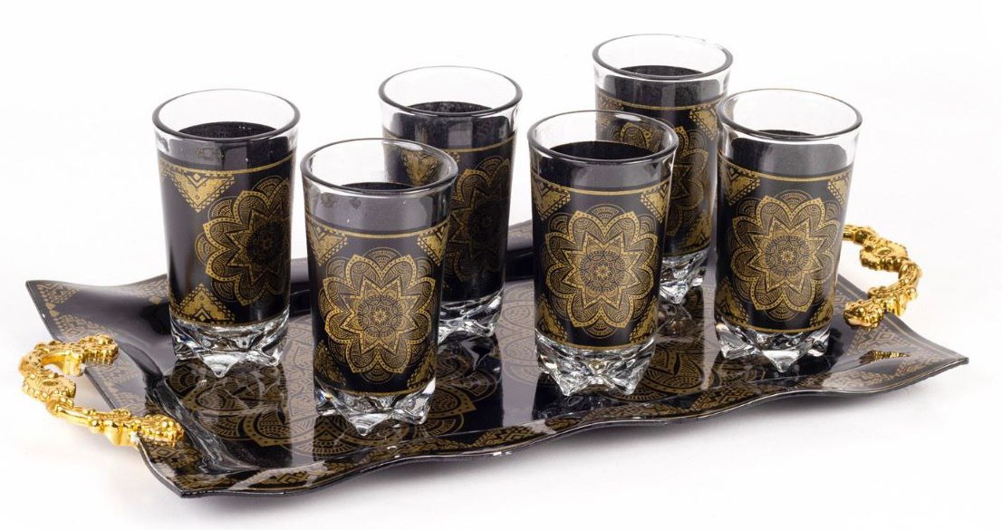 طقم، صينيه + 6 شوب