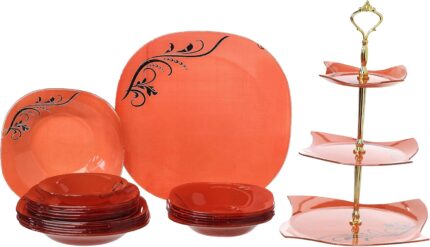 Dinner set 23 pieces with carrier