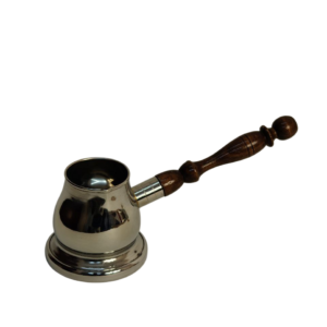Steel coffee pot, wooden handle, size 3