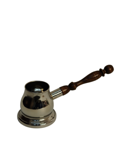 Steel coffee pot, wooden handle, size 3