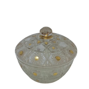 Engraved glass bonbonniere