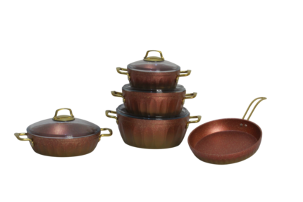9-piece granite cookware set