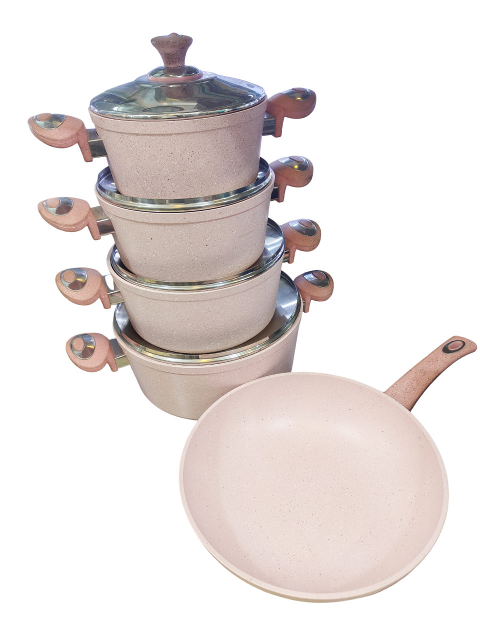 9-piece granite cookware set