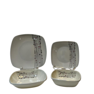 Melamine set, 38 square pieces