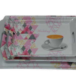 Tray set. 3*1 rectangular