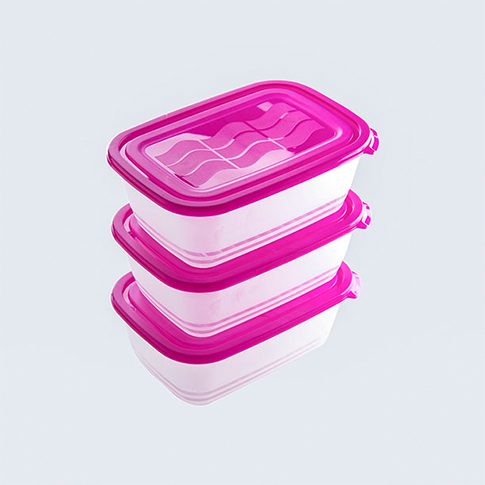 Wafer refrigerator set, rectangular, medium size, 3 boxes