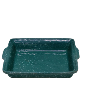 Large square earthenware casserole dish