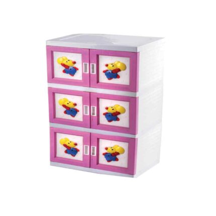 Mini 3-tier wardrobe with drawing