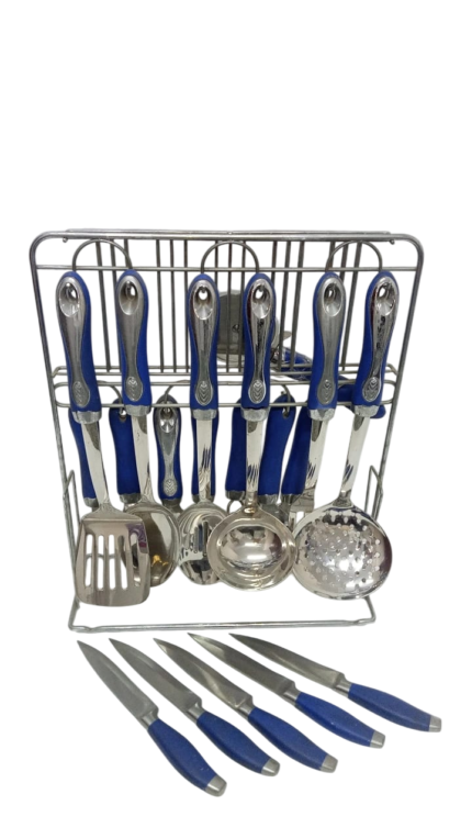 Dispensing set, 19 pieces with wooden handle opener