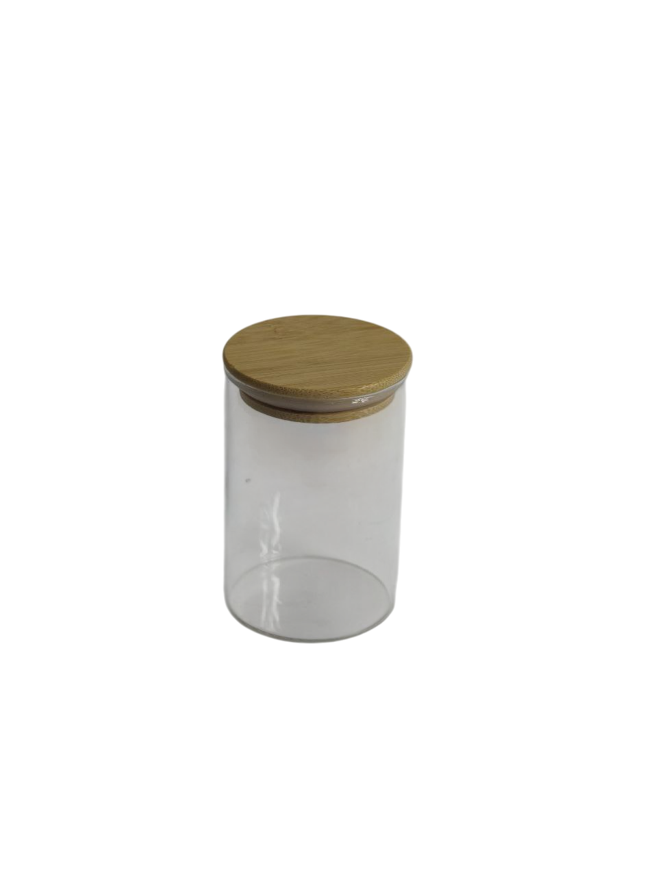Glass jar, round, wooden lid, 300 ml
