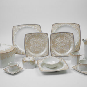 طقم ميلامين 38قطعه 2 لون