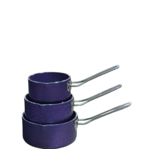 Granite casserole set with steel handle