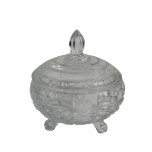 Bonbonniere, crystal glass, rose