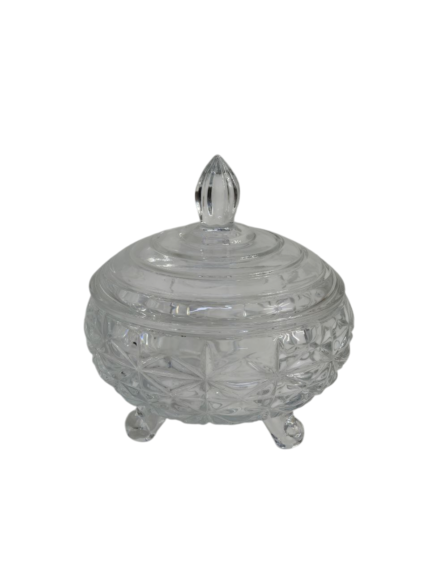 Bonbonniere, crystal glass, rose