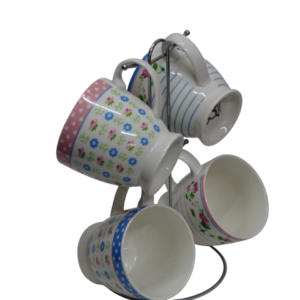 Coffee mug set on a stand