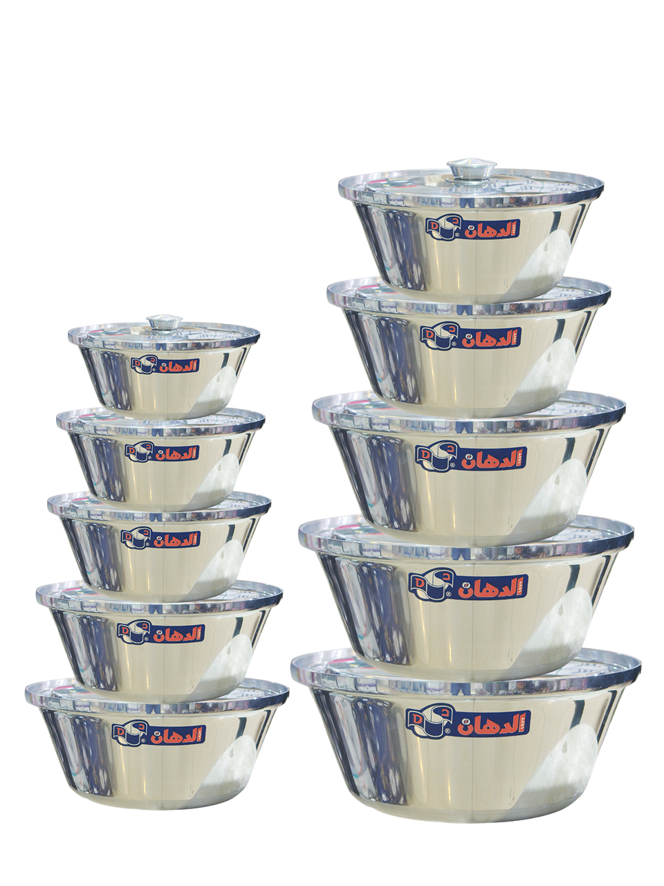 طقم حله شاورما مقبض الومنيوم 10ق /38