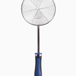 Small blue handle stainless steel falafel strainer