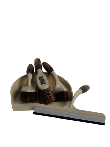 Dustpan with brush, with a transparent phosphorescent handle, 5 pieces