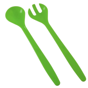 2-spoon set, colorful salad, canister display