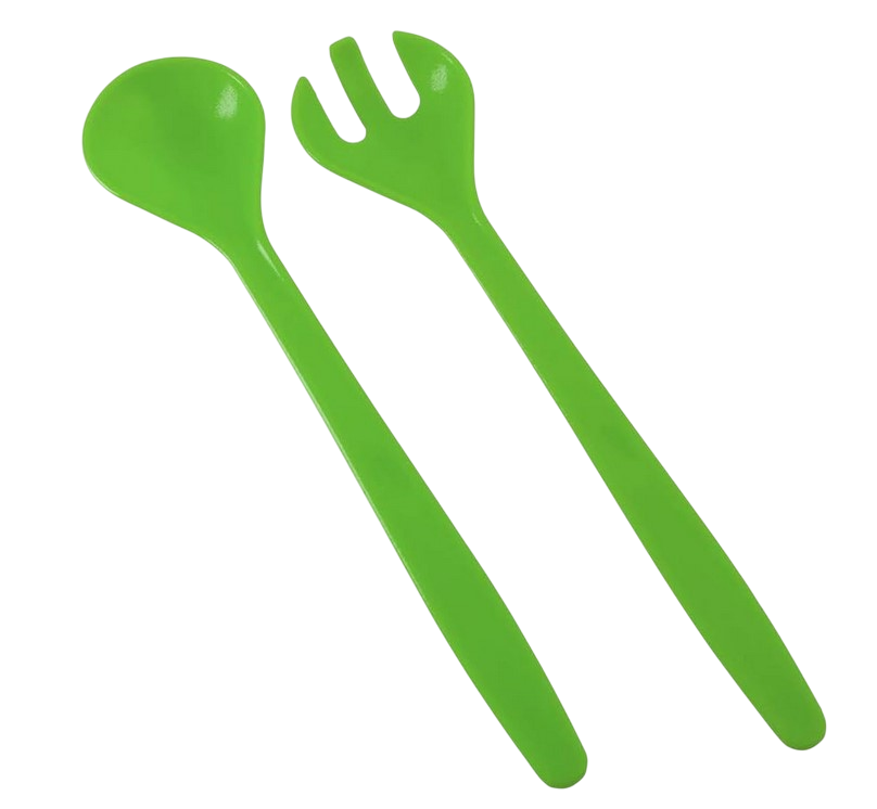 2-spoon set, colorful salad, canister display