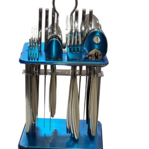 30-piece cutlery set on a silver stand