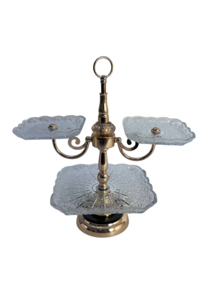 Glass carrier, engraving, square, three-piece mobile stand