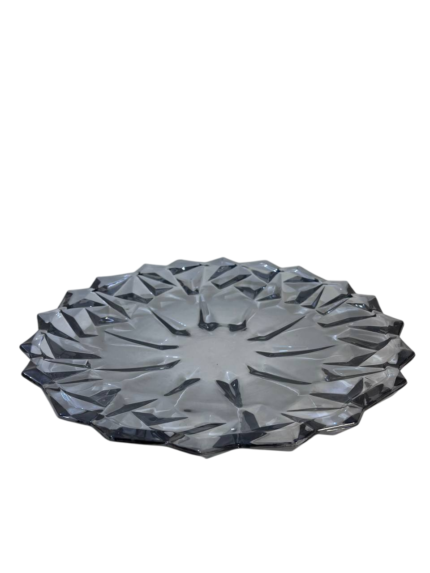 Fruit bowl, flat glass with serrated edges
