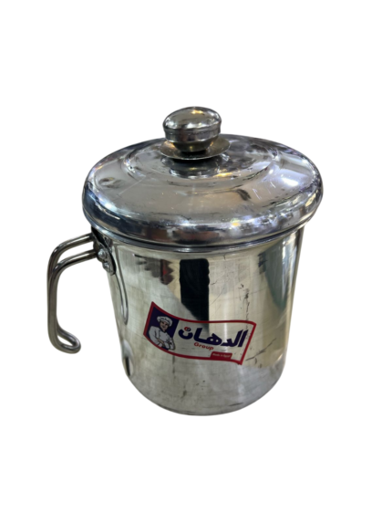 milk pot with a handle and a lid size 14