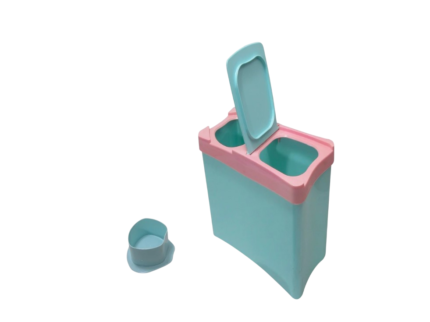 Color storage box, 2 compartments, 2 liters