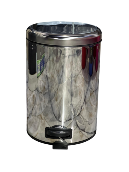 Steel waste bin, with pedal, 12 liters