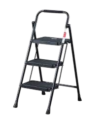 Black metal ladder, 3 stories