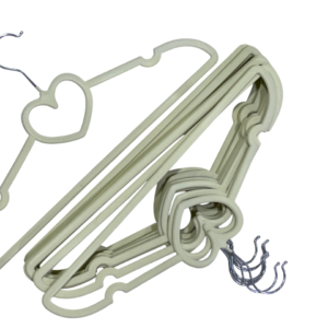 Velvet hanger, heart colors, 10 pieces