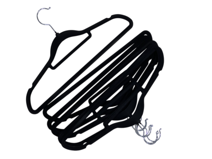 Velvet hanger, plain, 10 pieces