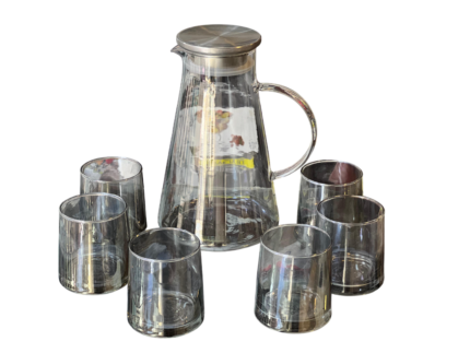 Juice set, Gray, 7 pieces