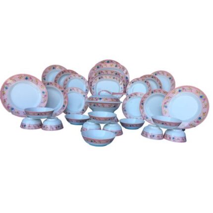 Melamine set, 38 round pieces