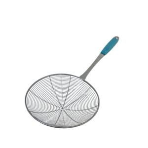 Frying strainer, colored handle, matte finish, 14cm