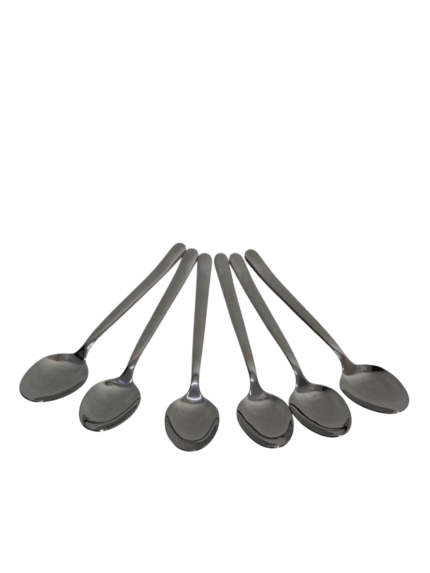 Eating spoons, oval/square, 6 pieces