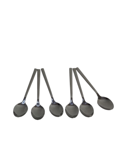 A spoon, a sweet, oval/square handle, 6 pieces