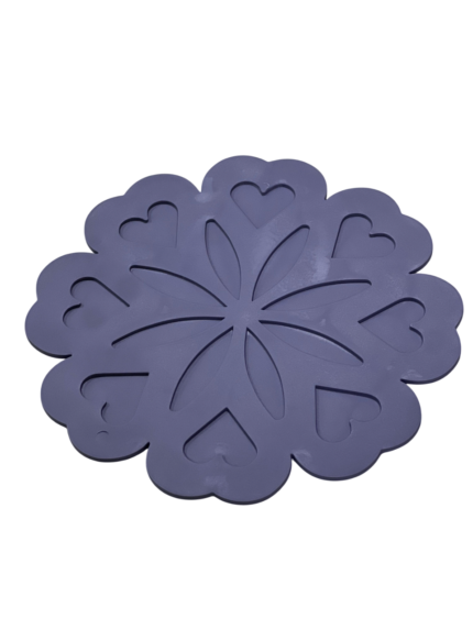 Hot plate, silicone, hearts, medium, 2 pieces
