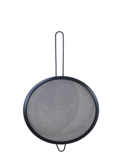 Stainless steel strainer, black, 16 cm