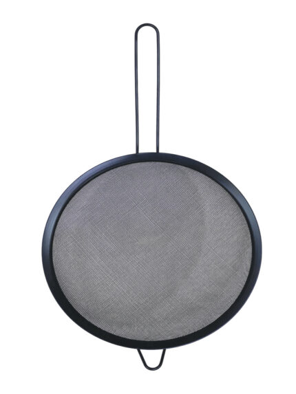 Stainless steel strainer, black, 22 cm
