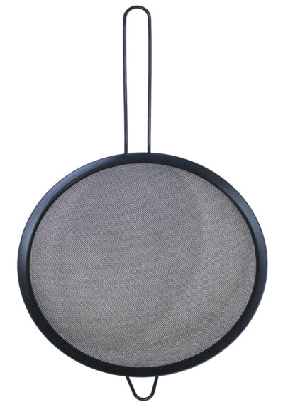 Stainless steel strainer, black, 24 cm