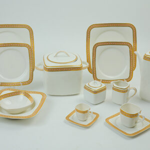 110-piece dinnerware set by Lily Kenar