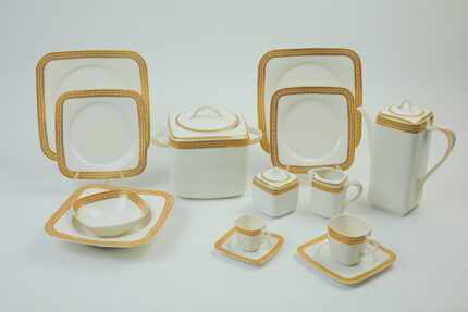 110-piece dinnerware set by Lily Kenar