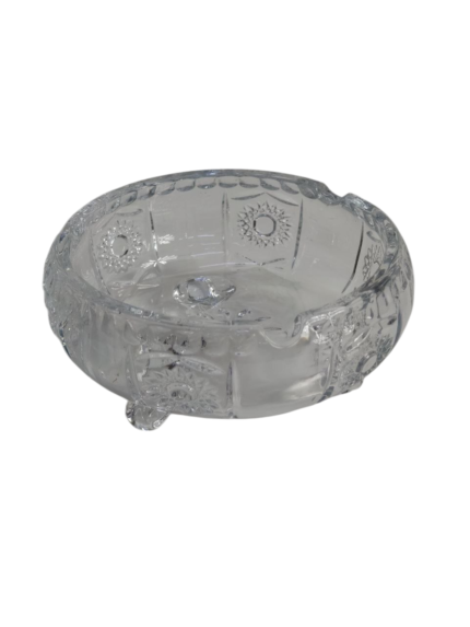 Glass ashtray, bohemian, with a mane