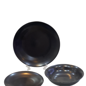 30-piece black porcelain dinner set