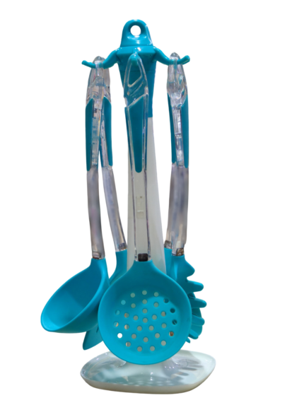 Dispensing set, silicone, acrylic handle