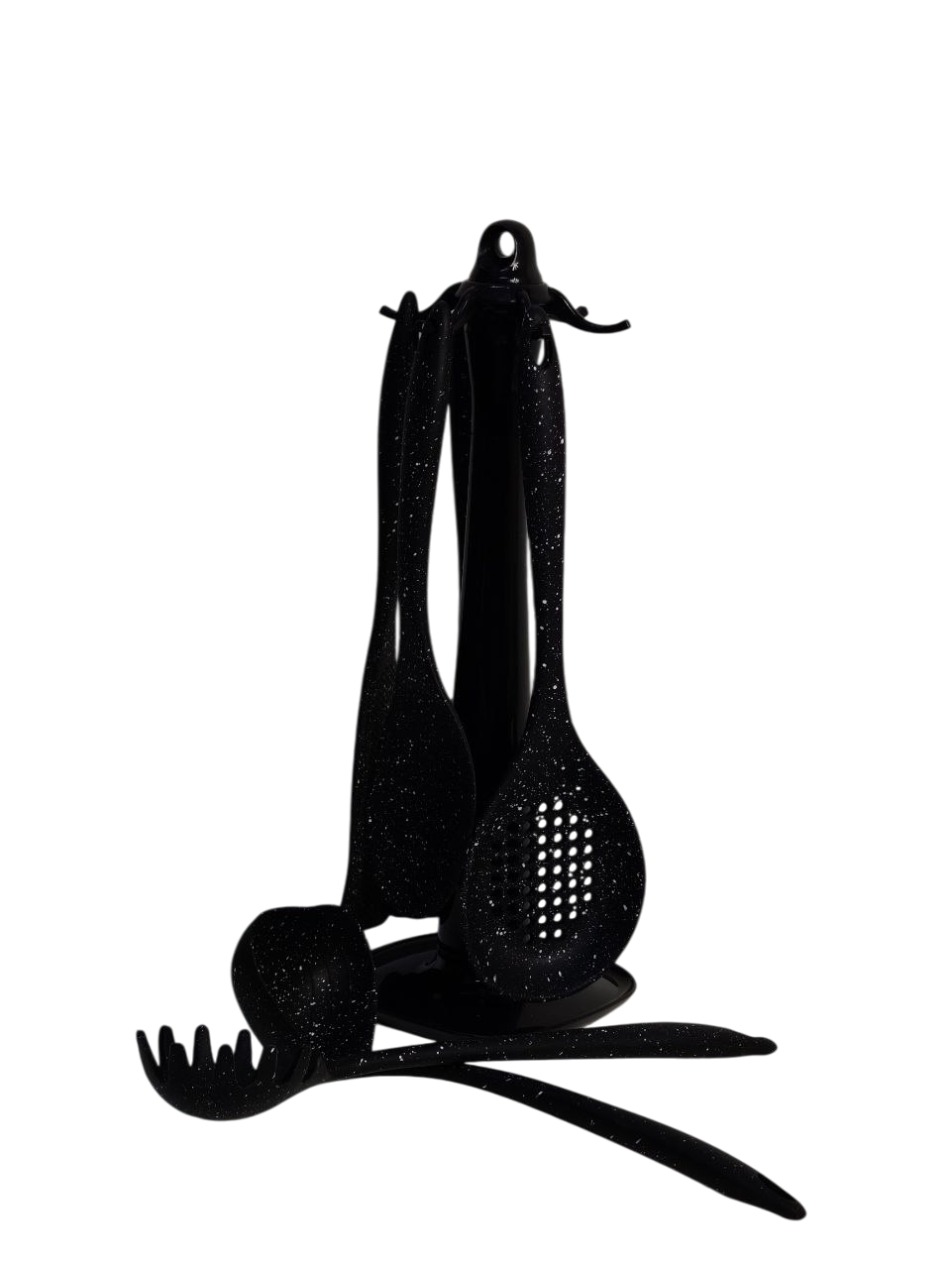 Dispensing set, black silicone, 7 pieces