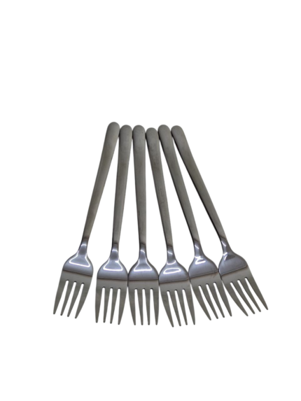 Eating fork, oval/square handle, 6 pieces